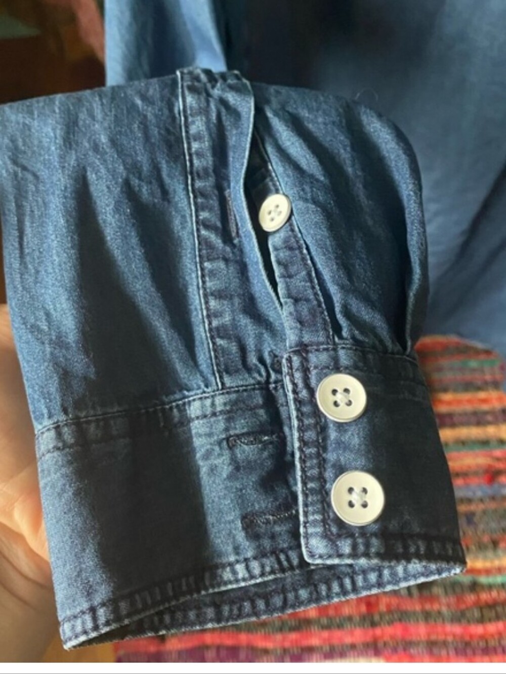 Torrid Dark Denim Button Up Taylor Shirt 1X - Picture 5 of 5